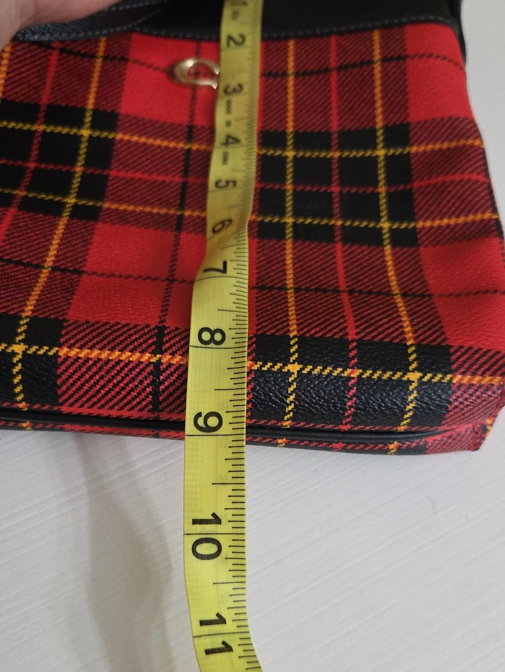Coach Red Plaid Leather Small Shoulder Bag - Picture 15 of 15